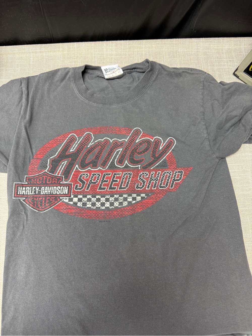 Harley-Davidson Women's Gray 'Speed Shop' Short Sleeve Tee